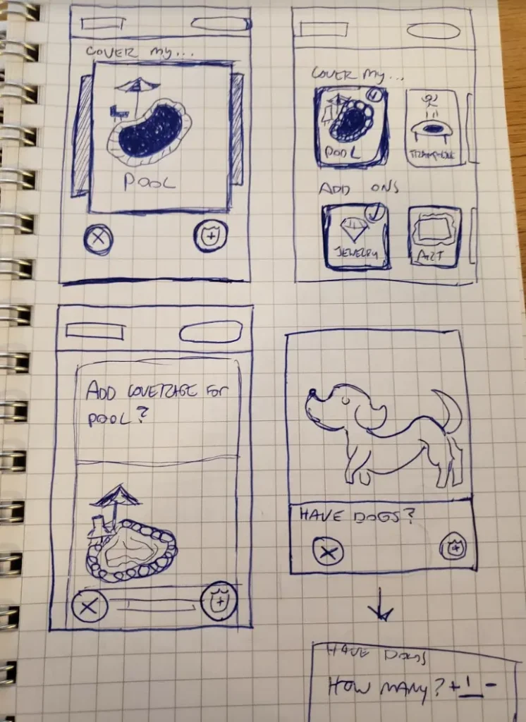 "Tinder for insurance" sketch